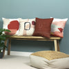 furn. Aida Printed 43cm x 43cm Filled Cushion Blush