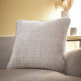 Appletree Alba Soft Touch Chenille Filled Cushion 43cm x 43cm Natural