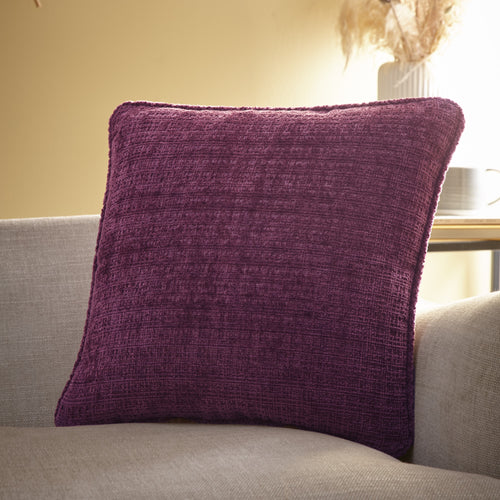 Appletree Alba Soft Touch Chenille Filled Cushion 43cm x 43cm Wine