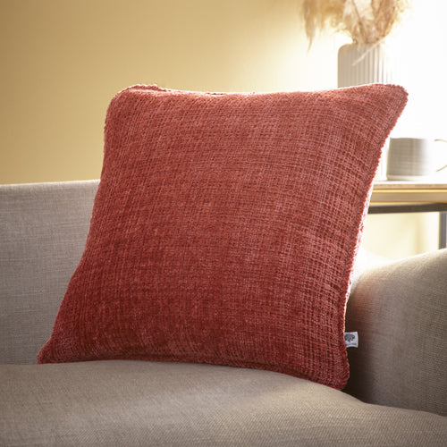 Appletree Alba Soft Touch Chenille Filled Cushion 43cm x 43cm Terracotta