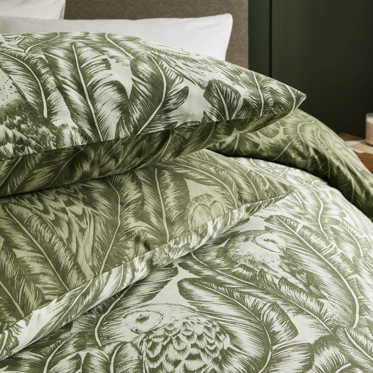Albus Heritage Duvet Cover Bedding Set Forest Green