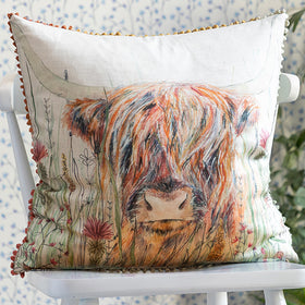 Voyage Maison Alfie Digitally Printed Feather Filled Cushion 50cm x 50cm Linen