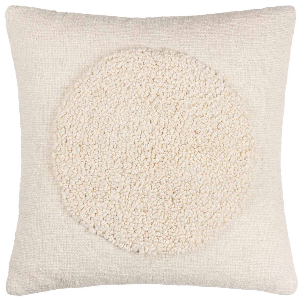 Hoem Almo Woven Filled Cushion 50cm x 50cm Ecru