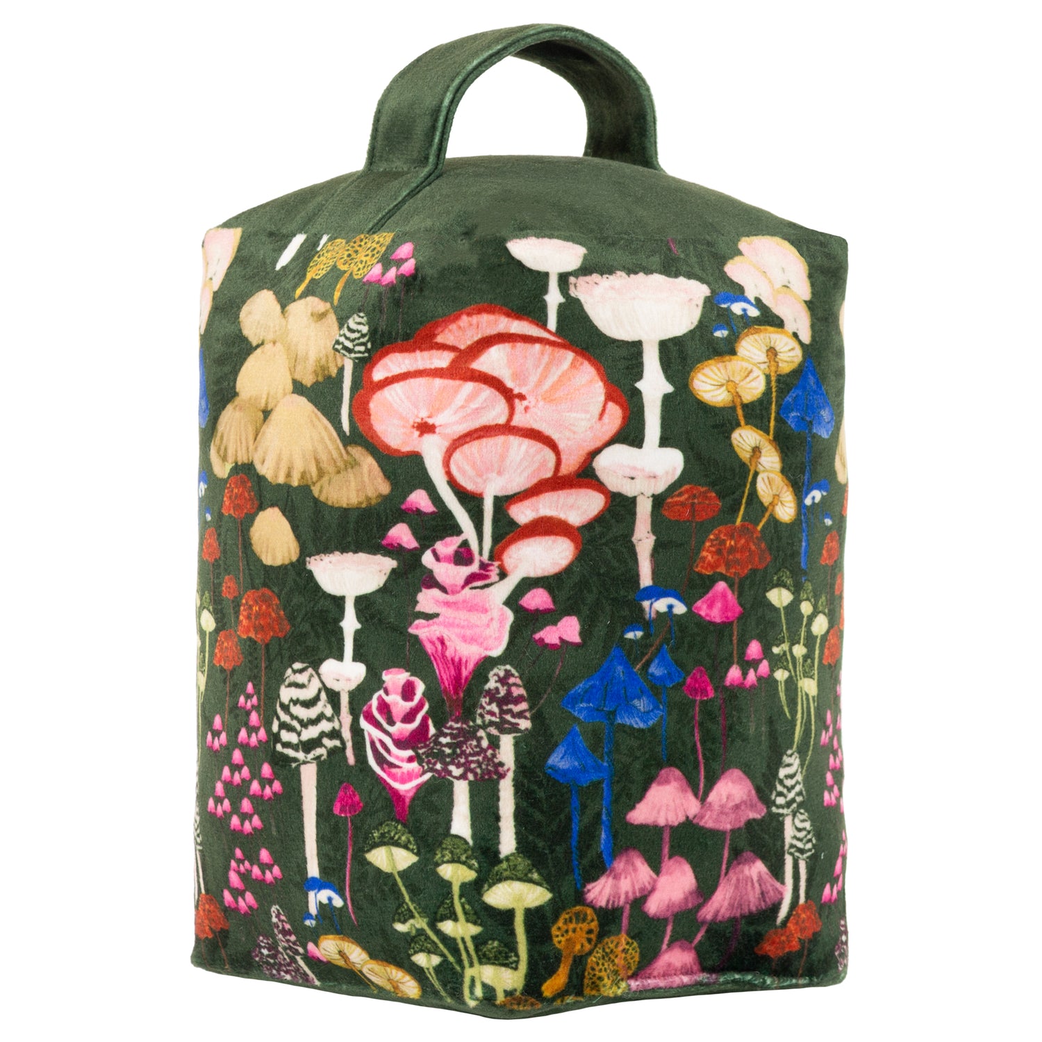 Amanita Abstract Mushroom Doorstop Green