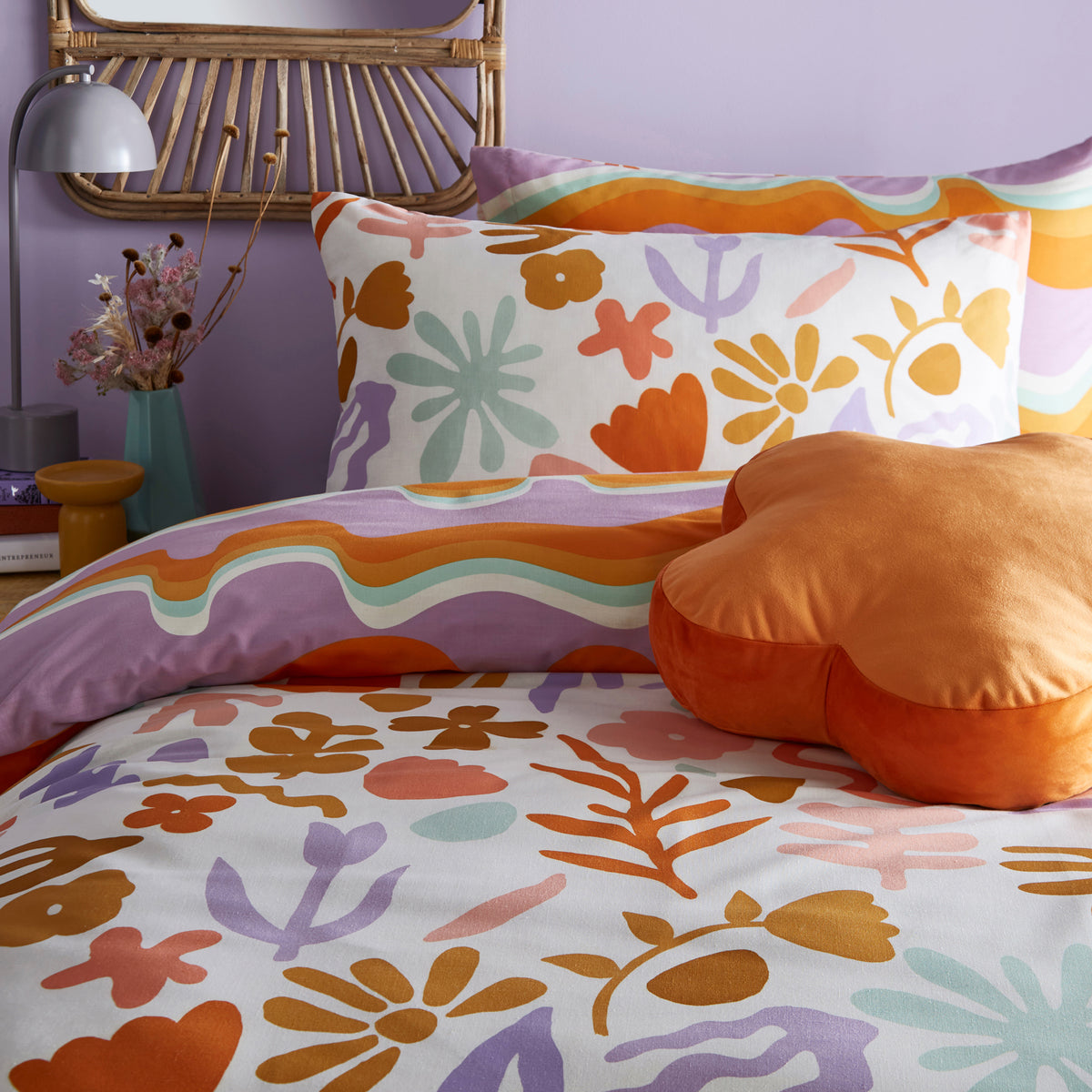 Furn Amelie Trending Floral Duvet Cover Bedding Set Multi