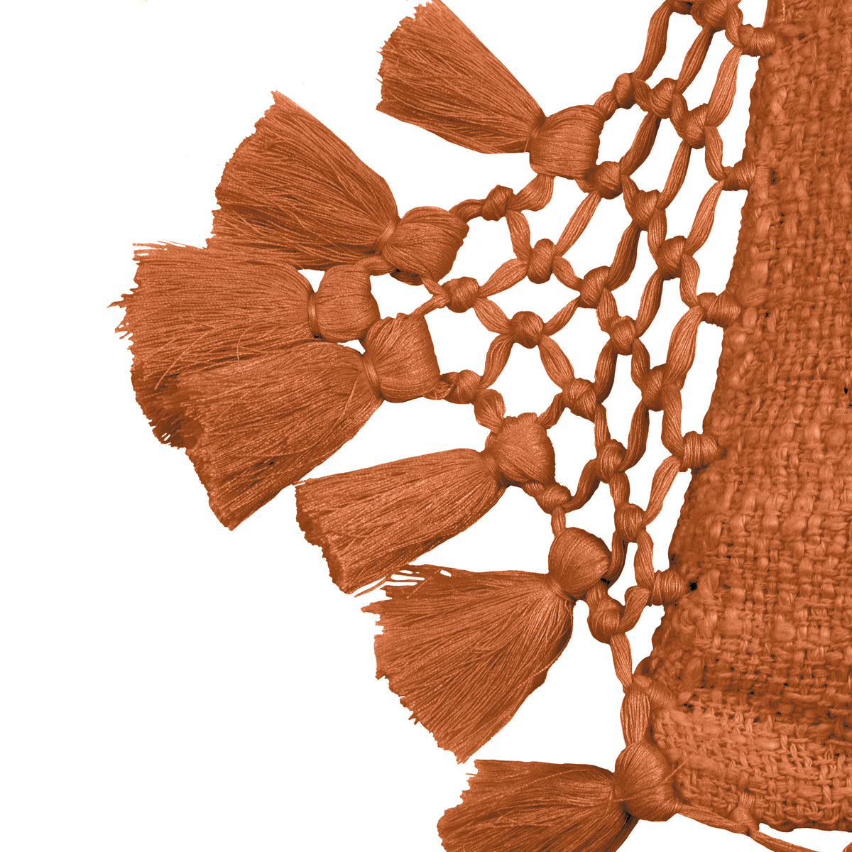 Yard Anko Macrame Tassel Filled Cushion 45cm x 45cm Pecan