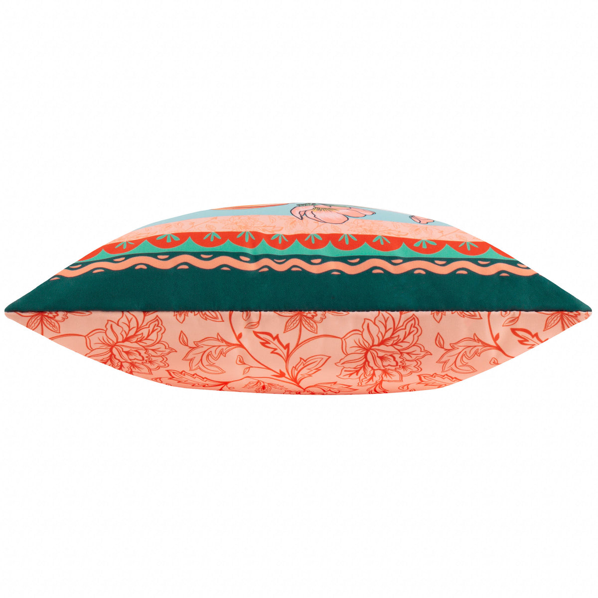 Furn. Anemone Printed Outdoor 45cm x 45cm Filled Cushion Peaches Multi