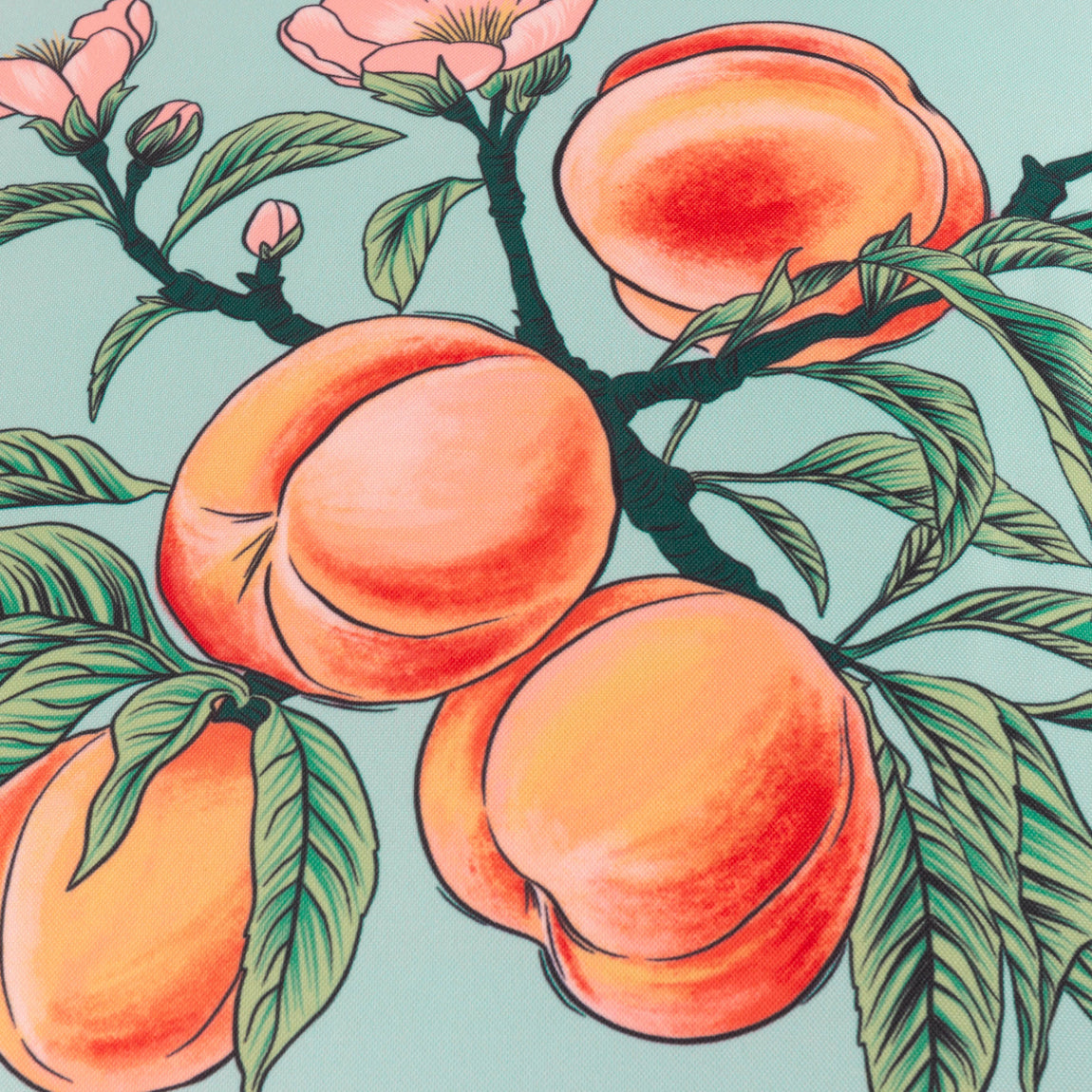 Furn. Anemone Printed Outdoor 45cm x 45cm Filled Cushion Peaches Multi