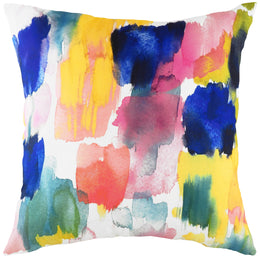 Evans Lichfield Aquarelle Brushstrokes 43cm x 43cm Filled Cushion Multicolour