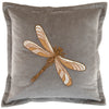 Voyage Maison Aria Embroidered Velvet Feather Filled Cushion 50cm x 50cm Grey