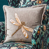 Voyage Maison Aria Embroidered Velvet Feather Filled Cushion 50cm x 50cm Grey