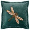 Voyage Maison Aria Embroidered Velvet Feather Filled Cushion 50cm x 50cm Teal
