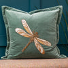 Voyage Maison Aria Embroidered Velvet Feather Filled Cushion 50cm x 50cm Teal