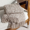 Arvo Woven Fringed Throw 130cm x 180cm Feather