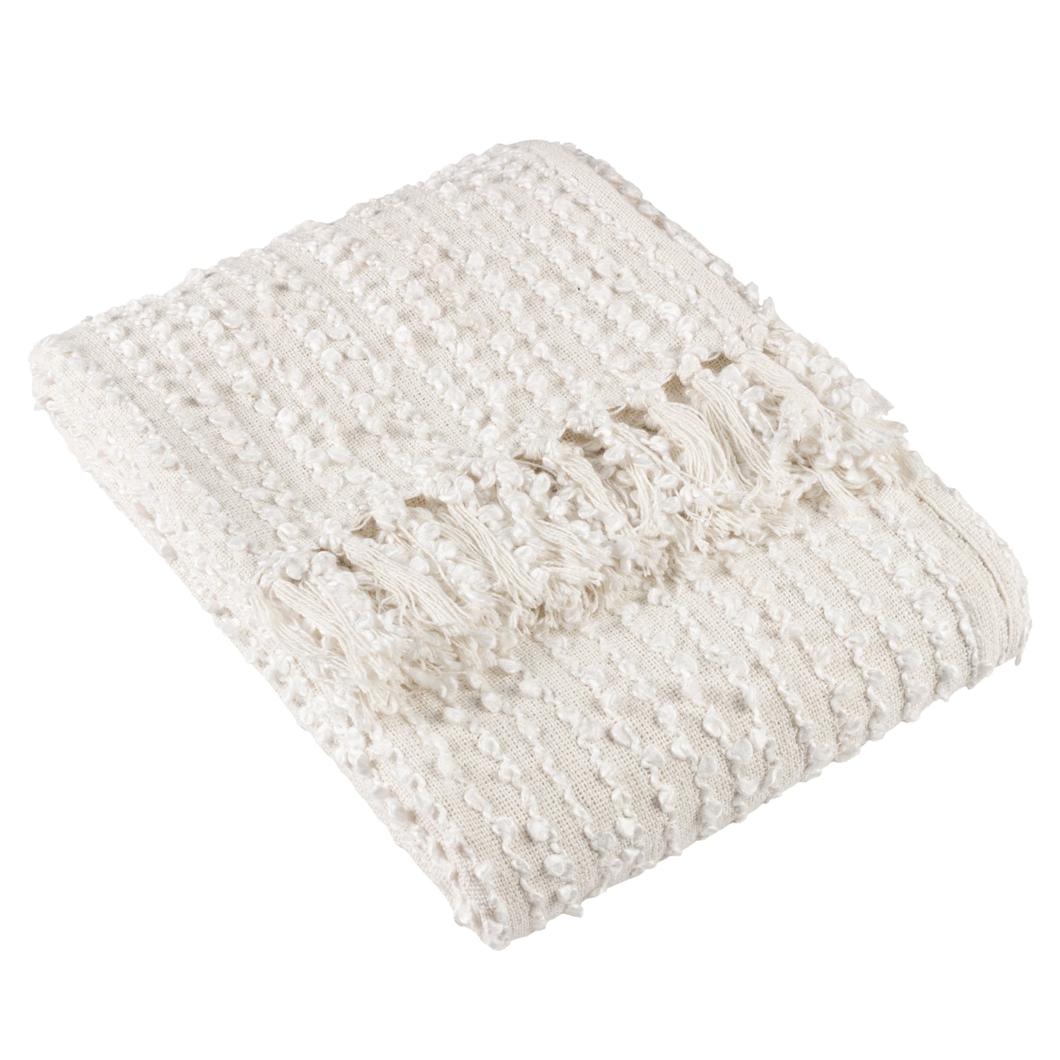 Arvo Woven Fringed Throw 130cm x 180cm Natural