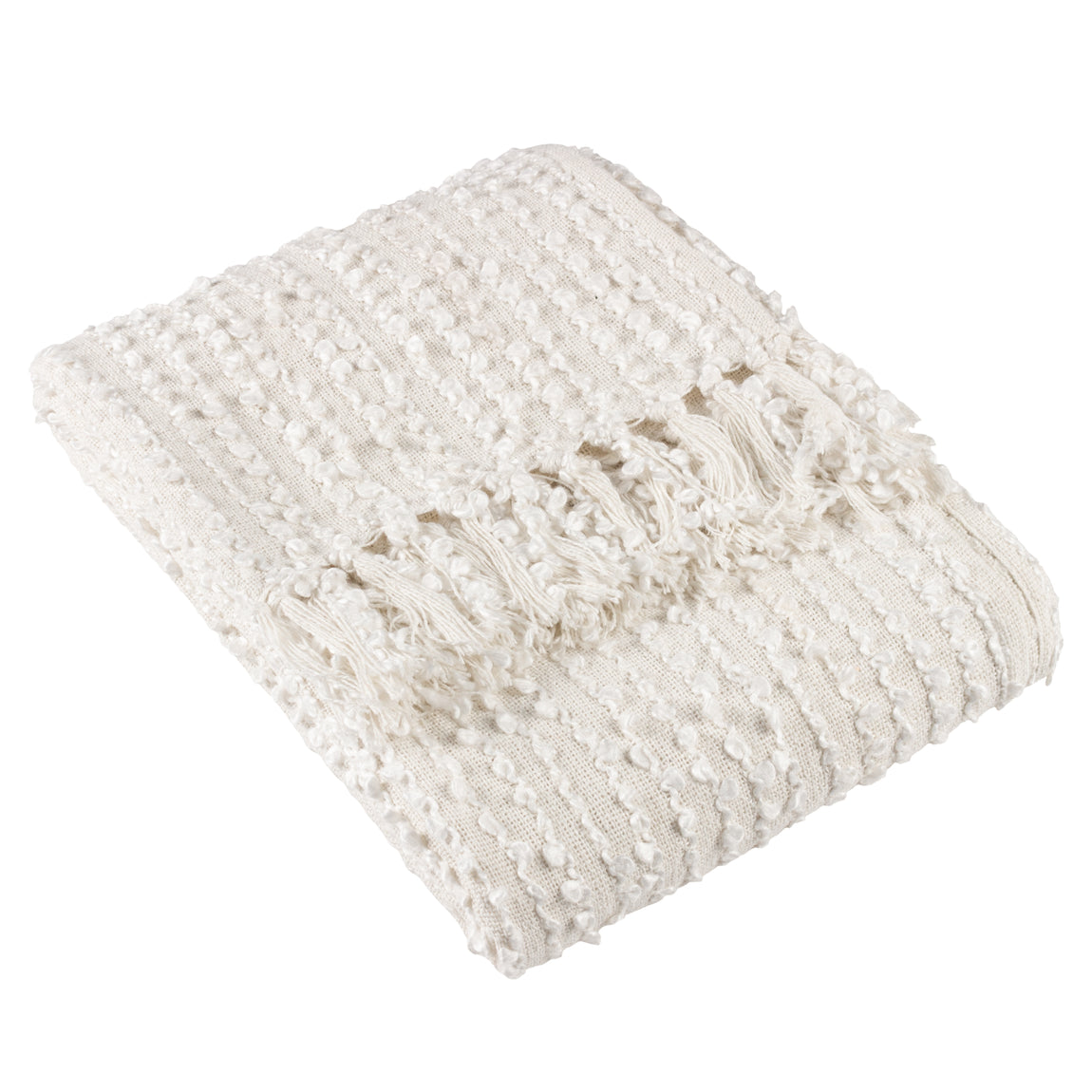 Arvo Woven Fringed Throw 130cm x 180cm Natural
