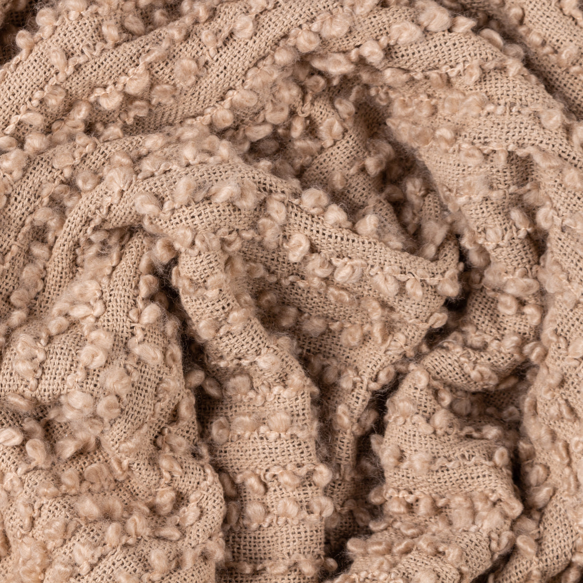 Arvo Woven Fringed Throw 130cm x 180cm Plaster