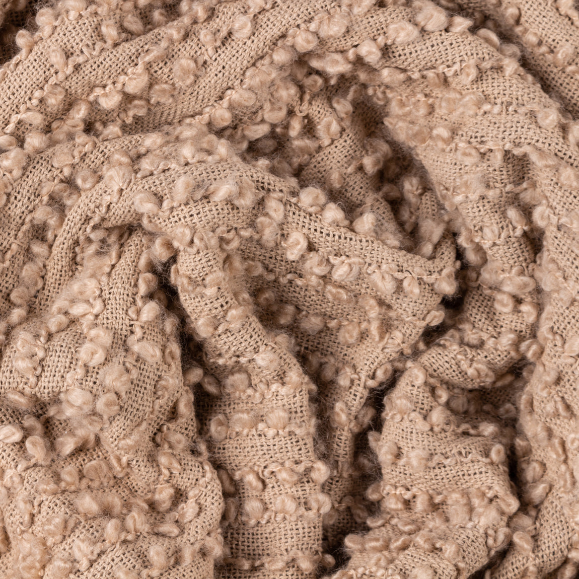 Arvo Woven Fringed Throw 130cm x 180cm Plaster
