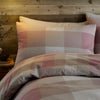 Appletree Ashford Check Brushed Cotton Duvet Cover Bedding Set Natural