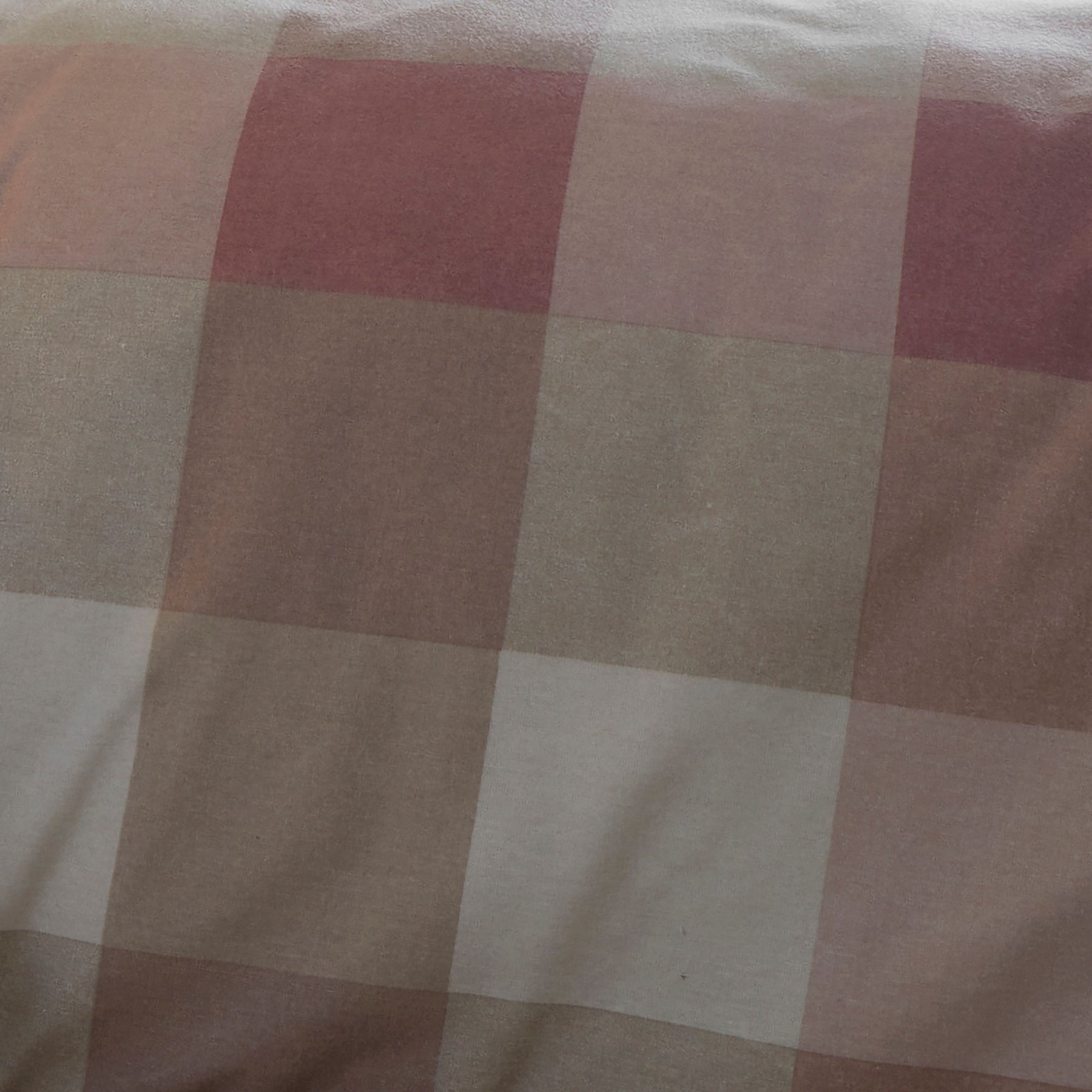 Appletree Ashford Check Brushed Cotton Duvet Cover Bedding Set Natural