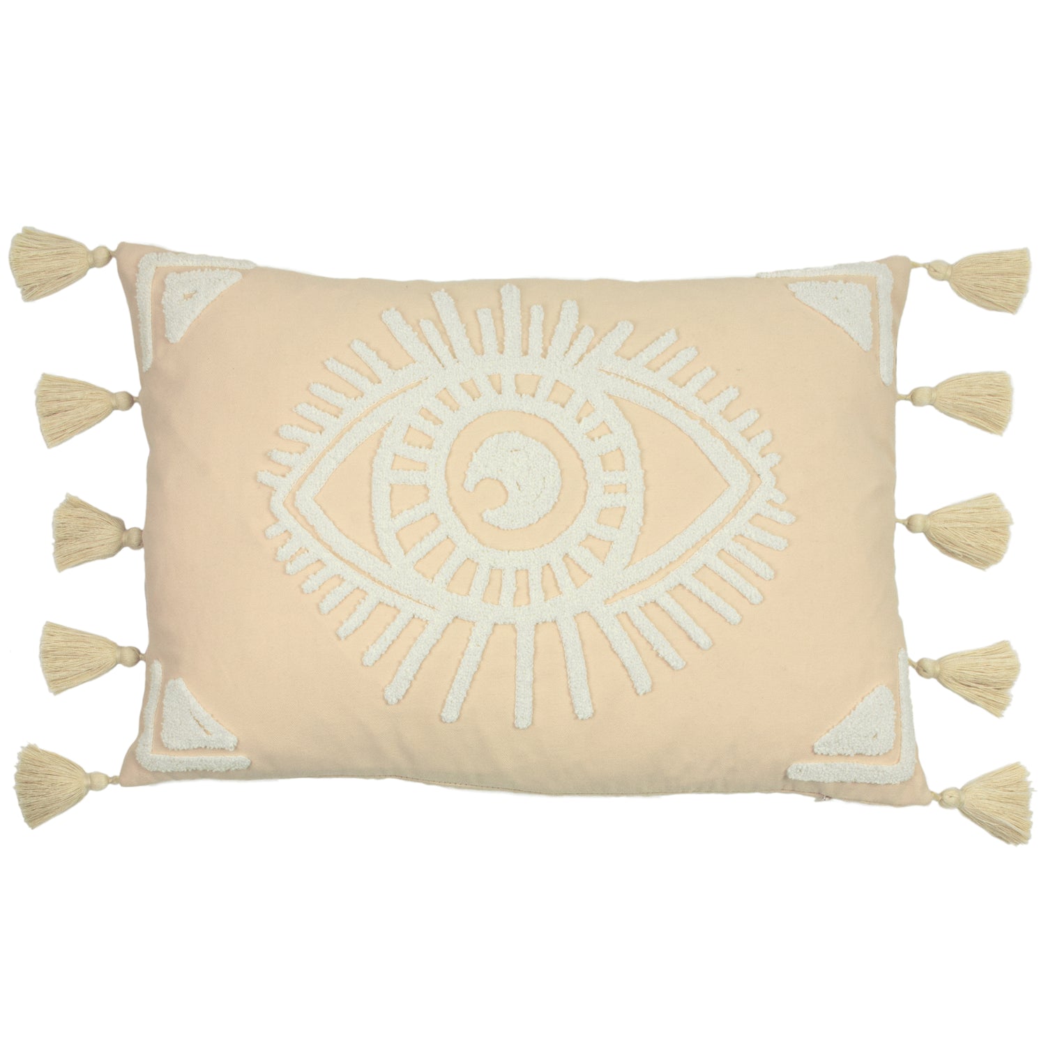 furn. Ashrameye Embroidered 35cm x 50cm Filled Boudoir Blush