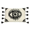 Furn Ashram Eye Embroidered Filled Cushion 35cm x 50cm Monochrome