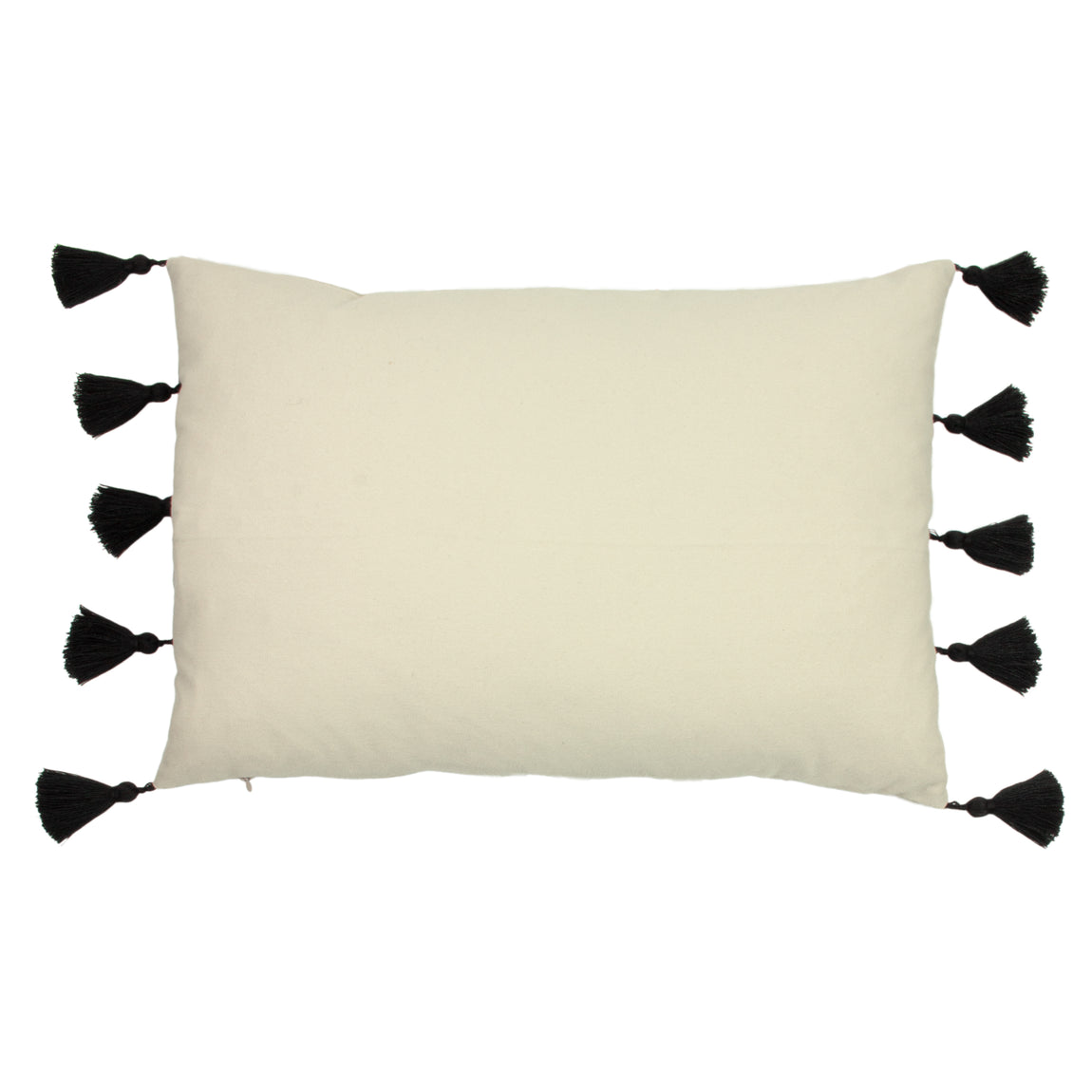 Furn Ashram Eye Embroidered Filled Cushion 35cm x 50cm Monochrome