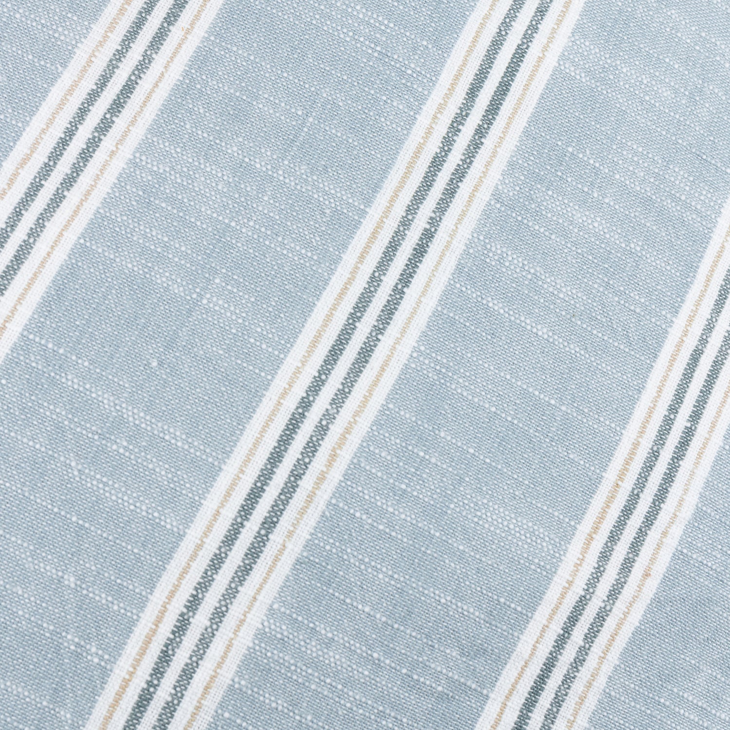 Yard Abersoch Stripe Cotton 50cm x 50cm Filled Cushion Sail Blue