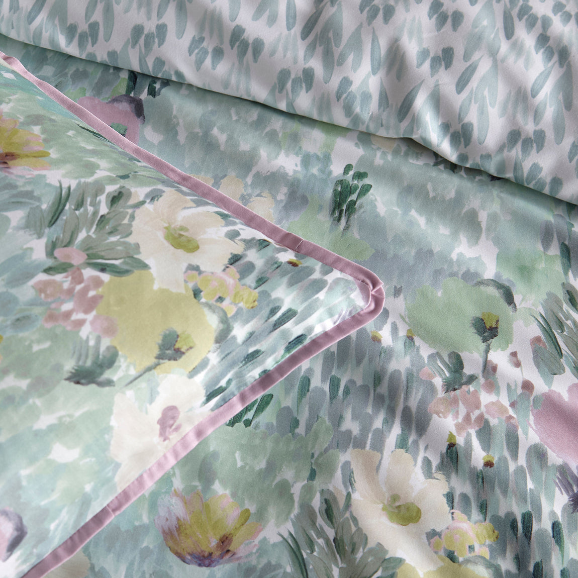 Appletree Abstract Floral Duvet Cover Bedding Set Green