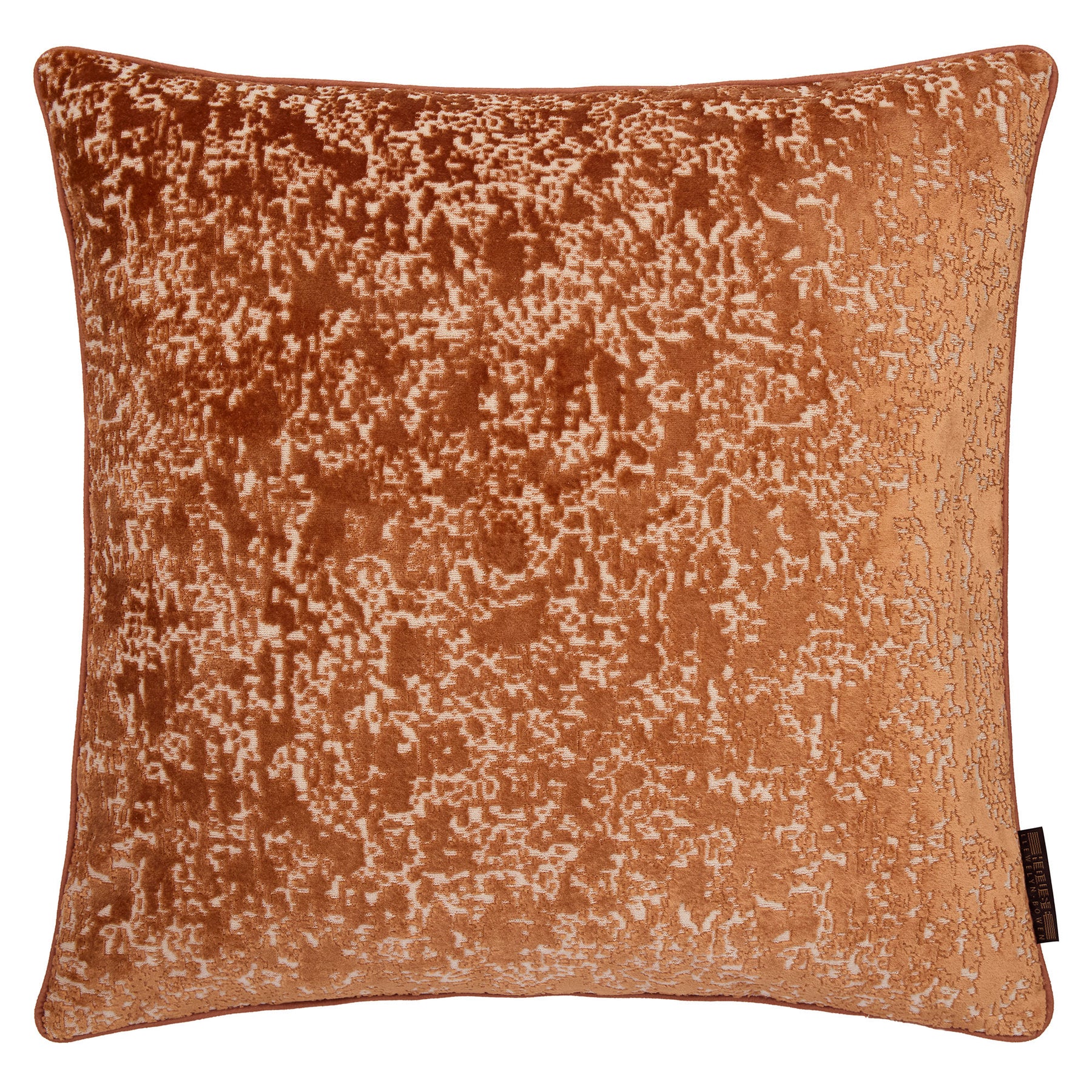 Laurence Llewelyn-Bowen Atlas Jacquard Velvet 55cm x 55cm Filled Cushion Spice