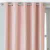 Paoletti Atlantic Twill Woven Ready Made Eyelet Curtains Blush
