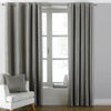 Paoletti Atlantic Twill Woven Ready Made Eyelet Curtains Grey