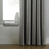Paoletti Atlantic Twill Woven Ready Made Eyelet Curtains Grey