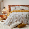Furn Atlas Global Brushed Cotton Duvet Cover Bedding Set Ochre