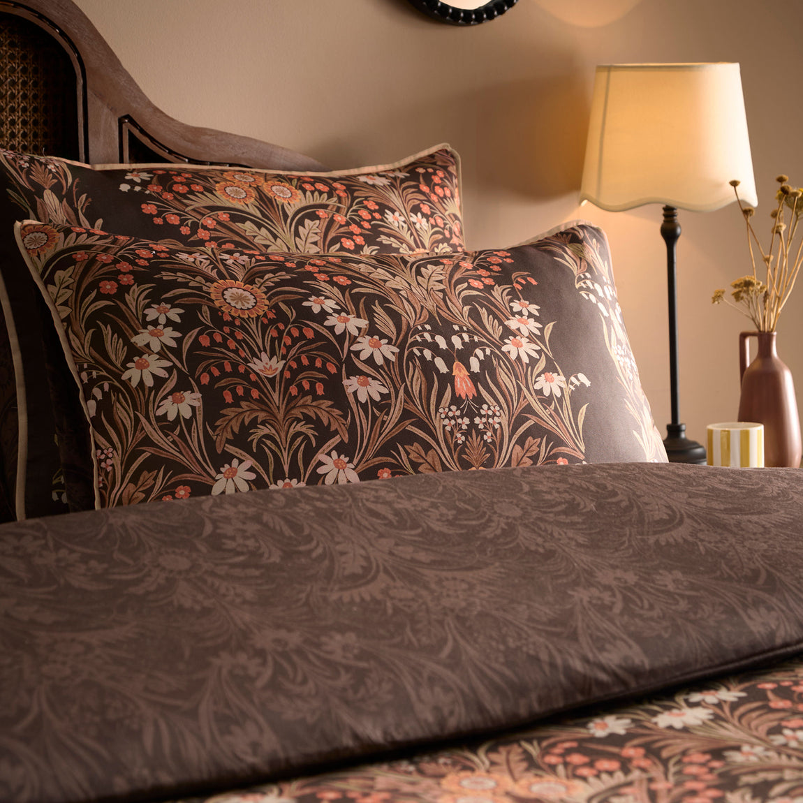 Appletree Audrey Cotton Sateen Duvet Cover Bedding Set Spice