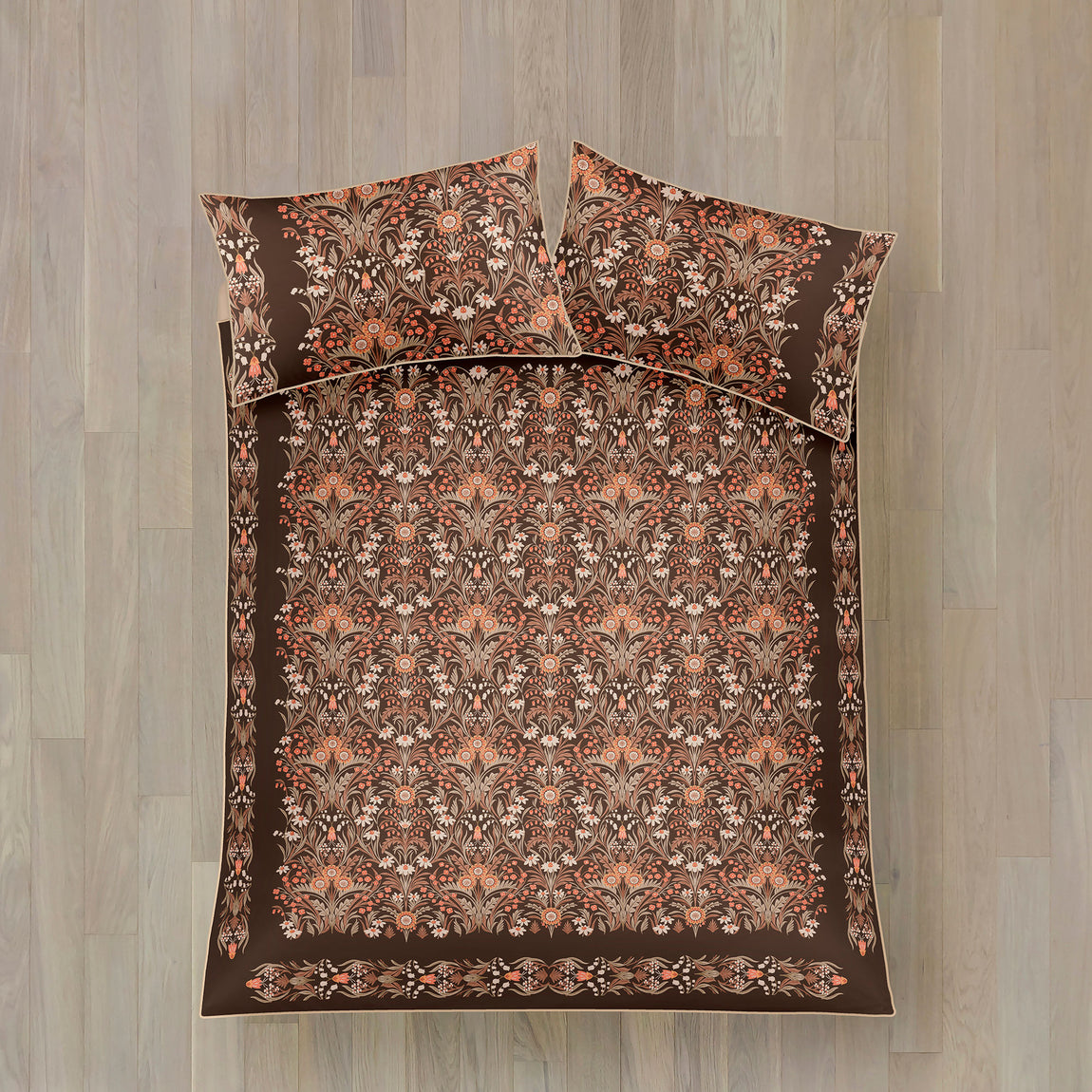 Appletree Audrey Cotton Sateen Duvet Cover Bedding Set Spice