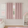Austin Thermal Textured Ready Made Eyelet Blackout Curtains Blush