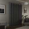 Austin Thermal Ready Made Eyelet Blackout Curtains Grey