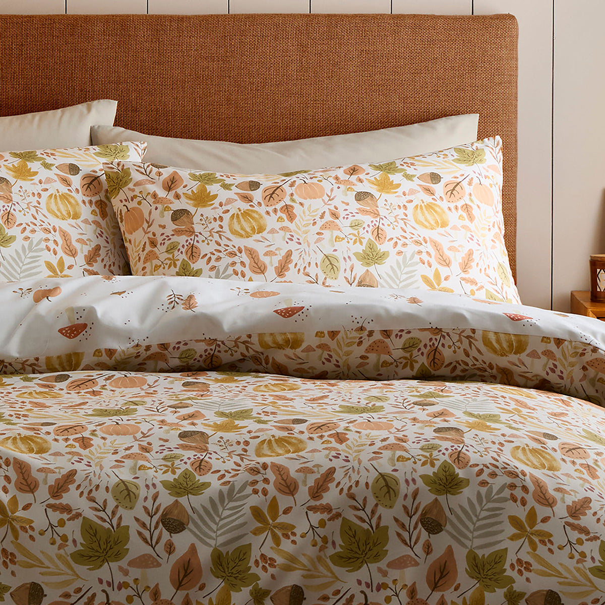 Dreams & Drapes Autumn Foliage Duvet Cover Bedding Set Natural