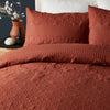 Serene Avery Stripe Duvet Cover Bedding Set Terracotta