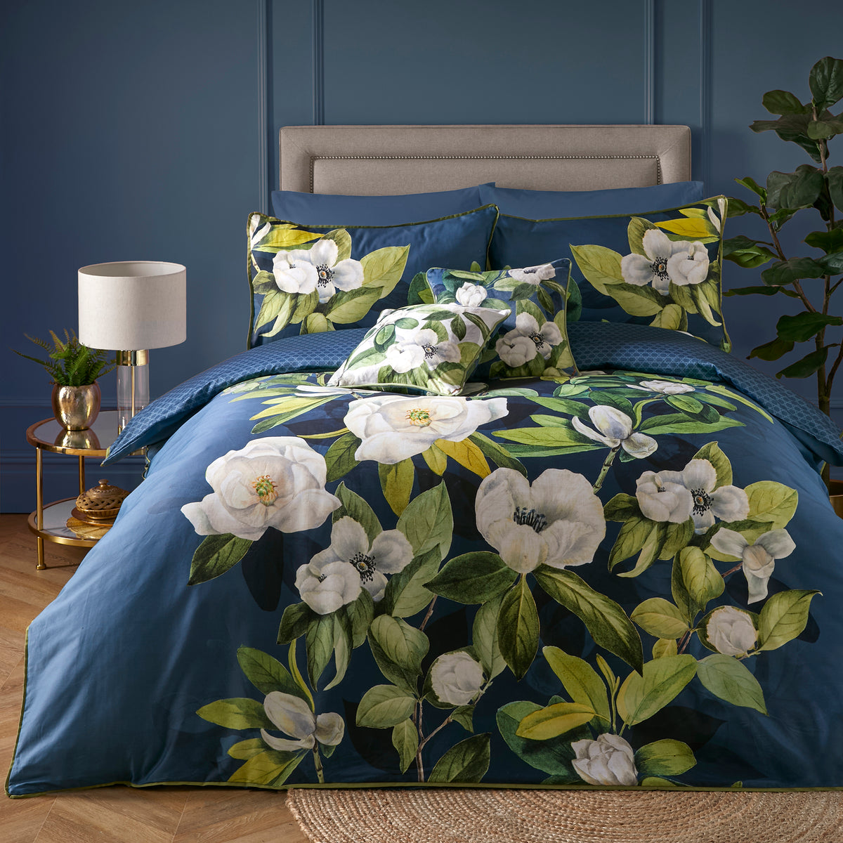 Soiree Alaya Digitally Printed Filled Cushion 43cm x 43cm Teal