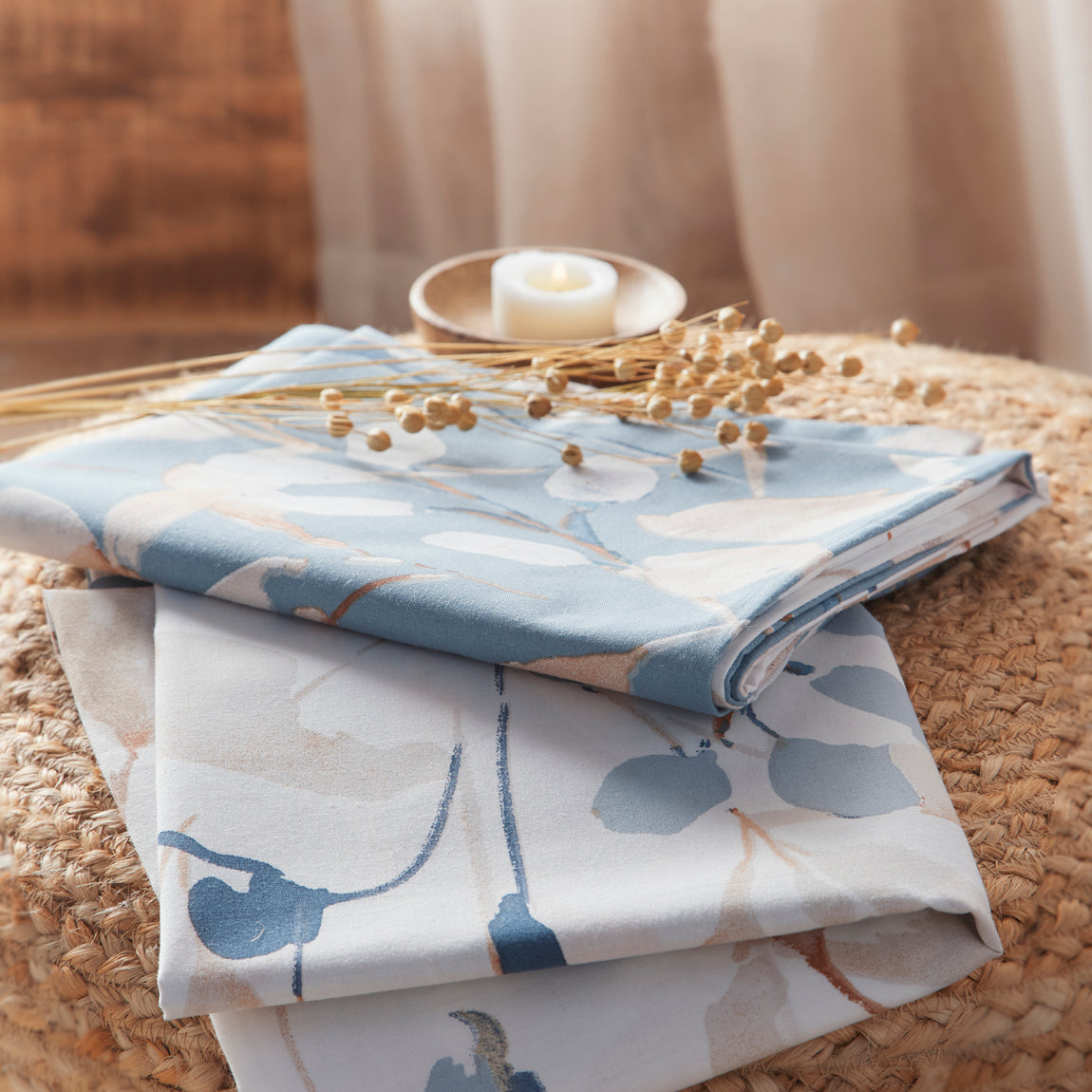 Drift Anya Duvet Cover Bedding Set Blue