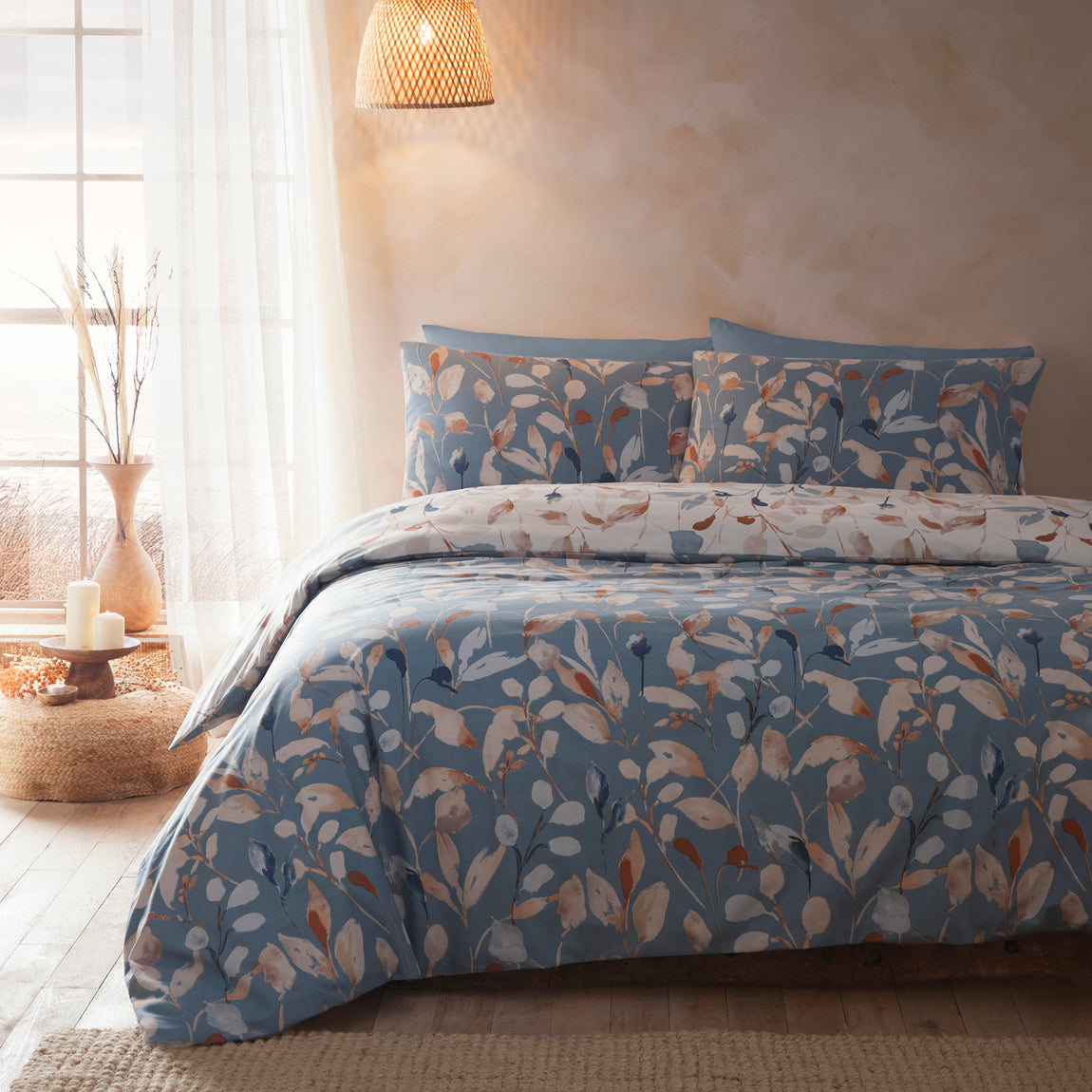 Drift Anya Duvet Cover Bedding Set Blue