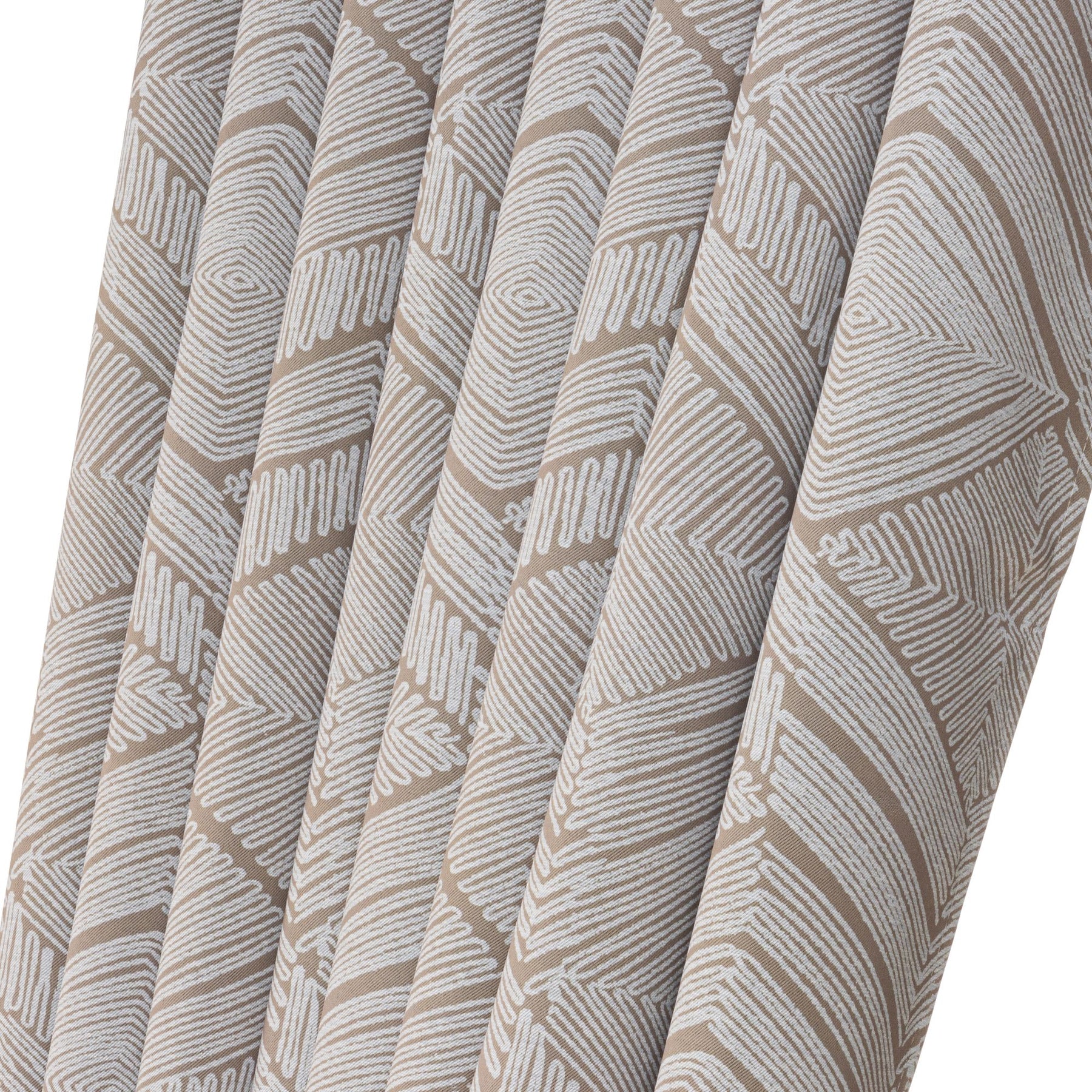 Aztec Ready Made Eyelet Blackout Curtains Cream