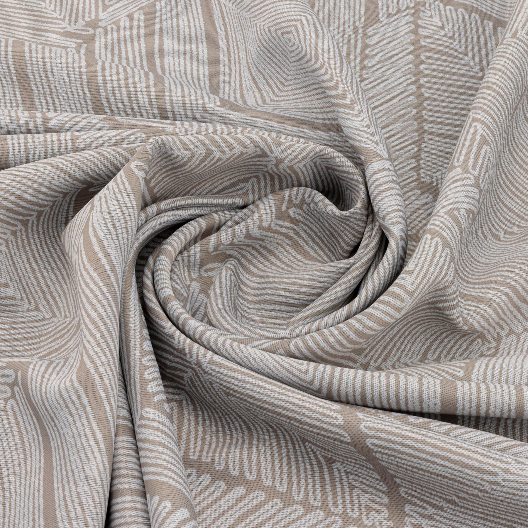 Aztec Ready Made Eyelet Blackout Curtains Cream