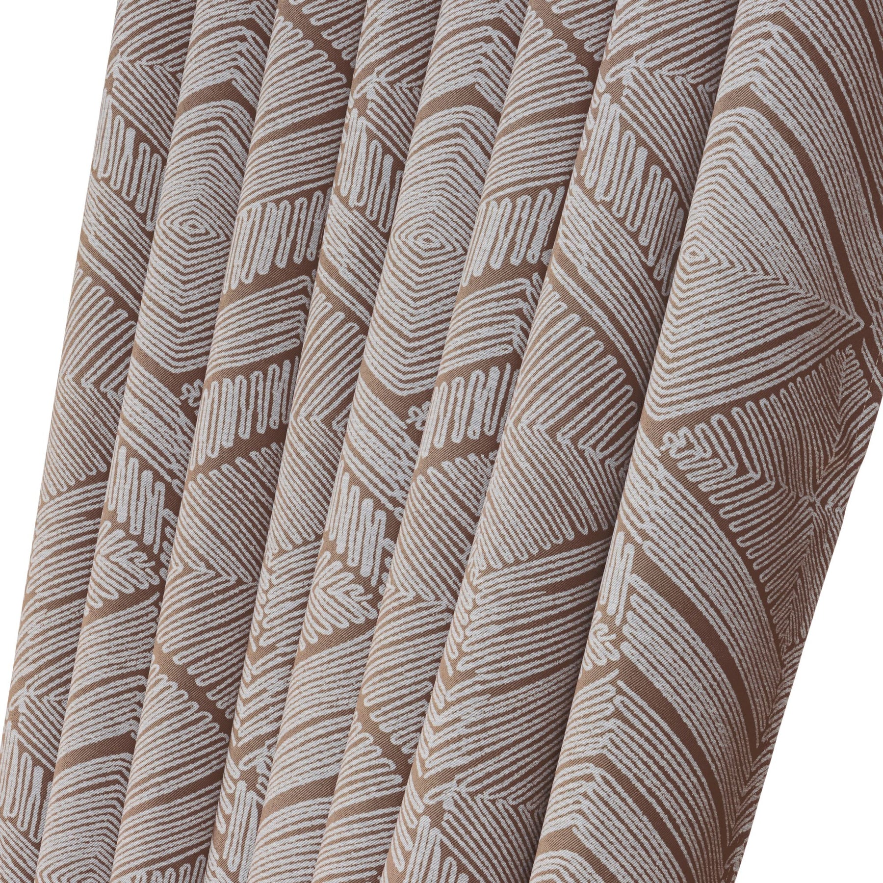 Aztec Ready Made Eyelet Blackout Curtains Rust