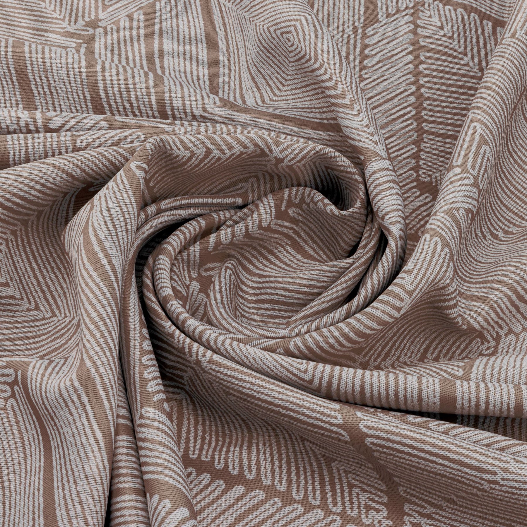 Aztec Ready Made Eyelet Blackout Curtains Rust