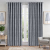 Aztec Ready Made Eyelet Blackout Curtains Silver