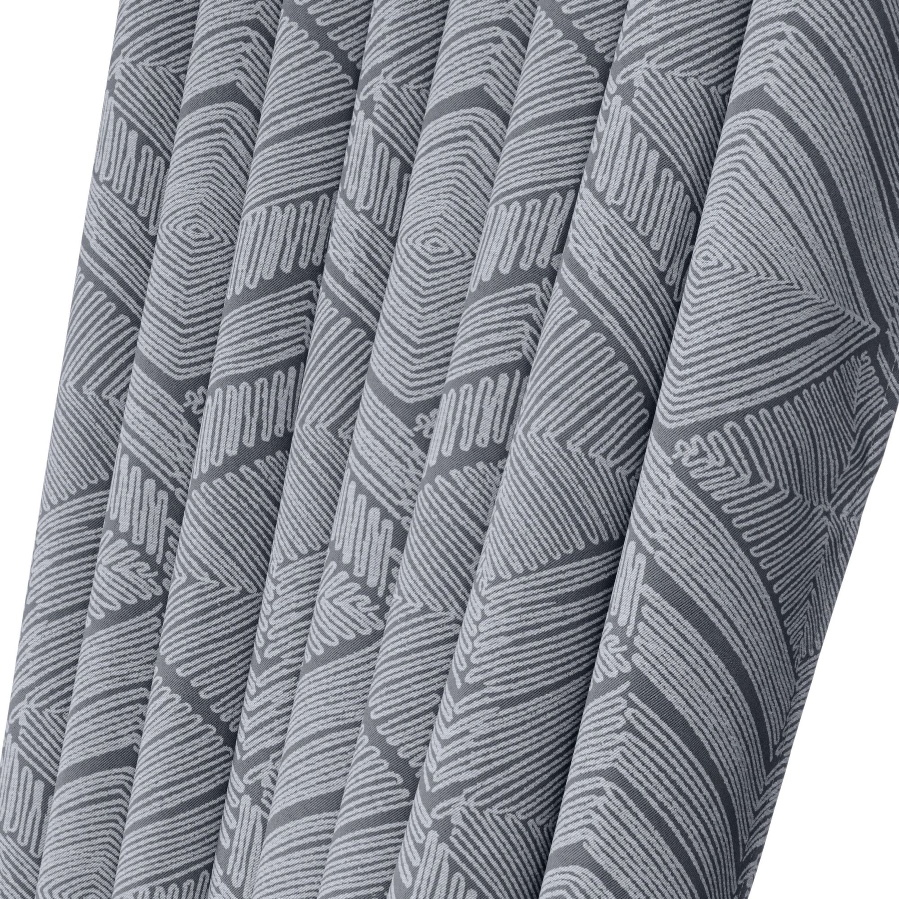 Aztec Ready Made Eyelet Blackout Curtains Silver