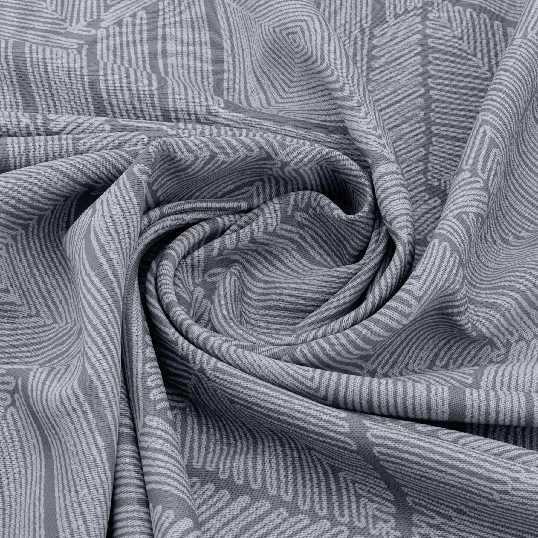 Aztec Ready Made Eyelet Blackout Curtains Silver